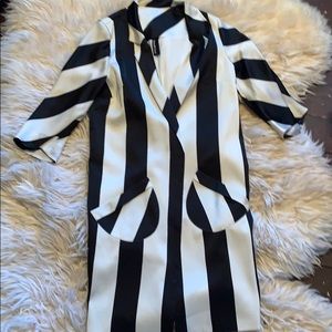 Black and white coat